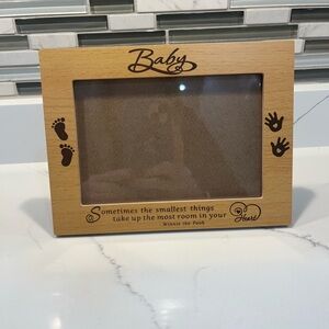 Baby picture frame Wooden with adorable saying Holds a 4”x6” New in Box